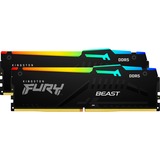 Kingston FURY 16 GB DDR5-6000 (2x 8 GB) Dual-Kit werkgeheugen Zwart, KF560C30BBAK2-16, Beast RGB, XMP 3.0
