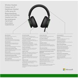 Microsoft Xbox Wireless Stereo Headset over-ear gaming headset Zwart, Bluetooth 4.2, PC, Xbox One, Xbox series S|X