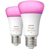 Philips Hue E27 2-pack ledlamp 2000-6500K, Dimbaar, BT, A60