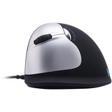 R-Go Tools HE Mouse, Linkshandig Zwart/zilver, 500 - 3500dpi, Large (Handlengte boven de 185mm)