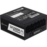 SilverStone SST-SX1000R-PL, 1000 Watt voeding  Zwart, 4x PCIe, 1x 12VHPWR, Full Kabel-management