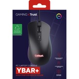 Trust GXT924 Ybar+ Gaming Muis Zwart, RGB, 25.600 dpi