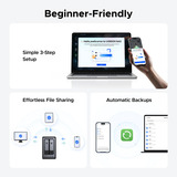 UGREEN DXP2800 incl. 2x Seagate IronWolf 4 TB harde schijf nas Grijs, 2,5GbE, HDMI, USB-C