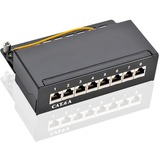 goobay CAT 6a Mini/Desktop Patch Panel, 8 Port patchpaneel Zwart