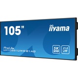 iiyama ProLite LH10551UWS-B1AG 105" Ultra Wide Public Display Zwart, HDMI, DisplayPort, USB-C, Audio, RJ-45 (LAN)