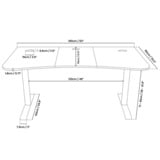 Arozzi Arena Gaming Desk - Pure Black Zwart