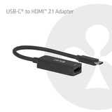 Club 3D CAC-2505 USB-C naar HDMI 2.1 Adapter 8K60Hz Zwart