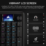 Corsair VANGUARD 96 RGB mechanisch gaming toetsenbord Zwart, US lay-out (QWERTY), Corsair MLX Plasma, 96%, RGB, Keycaps PBT double-shot, ABS single-shot, Hot-swap