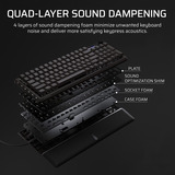 Corsair VANGUARD 96 RGB mechanisch gaming toetsenbord Zwart, US lay-out (QWERTY), Corsair MLX Plasma, 96%, RGB, Keycaps PBT double-shot, ABS single-shot, Hot-swap