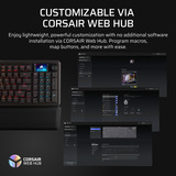 Corsair VANGUARD 96 RGB mechanisch gaming toetsenbord Zwart, US lay-out (QWERTY), Corsair MLX Plasma, 96%, RGB, Keycaps PBT double-shot, ABS single-shot, Hot-swap