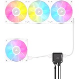Corsair iCUE LINK RX120 RGB case fan Wit, 1 stuk, 4-pins PWM fan-connector