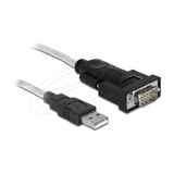 DeLOCK Adapter USB 2.0 Type-A > 1 x Serial DB9 RS-232 + Adapter DB25 1.8 meter