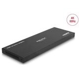 DeLOCK HDMI Splitter 1x HDMI in > 8x HDMI out, 4K 60Hz Zwart, met downscaler