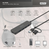 Digitus  usb-hub Zwart
