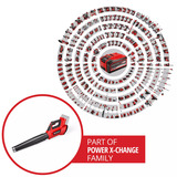 EINHELL Accu Professional Bladblazer GP-LB 36/230 Li E BL-Solo Rood/zwart, Accu en oplader niet inbegrepen