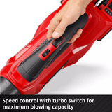 EINHELL Accu Professional Bladblazer GP-LB 36/230 Li E BL-Solo Rood/zwart, Accu en oplader niet inbegrepen