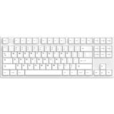 HelloGanss HS87T White RGB mechanisch toetsenbord Wit, US lay-out (QWERTY), Cherry MX Silent Red, 80% (TKL)	, RGB leds, PBT Doubleshot keycaps, hot swap, 2,4 GHz | Bluetooth | USB-C