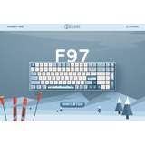 Iqunix F97 Wintertide Wireless Mechanical Keyboard, gaming toetsenbord Lichtblauw, US lay-out, Cherry MX Brown, RGB leds, 96%, Hot-swappable, PBT, 2.4GHz | Bluetooth 5.1 | USB-C