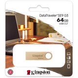 Kingston DataTraveler SE9 G3 64 GB usb-stick Goud, DTSE9G3/64GB, USB-A 3.2 (5 Gbit/s)