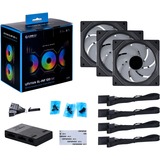 Lian Li UNI FAN SL-INFINITY 120 triple pack case fan Zwart, 3 stuks, 4-pins PWM fan-connector, incl. controller 