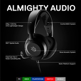 SteelSeries Arctis Nova 1 gaming headset Zwart, Pc, Nintendo Switch