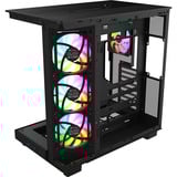 Thermaltake View 380 XL WS ARGB midi tower behuizing Zwart/houtkleur | 2x USB-A | 1x USB-C | RGB | Tempered Glass