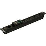 APC Easy Metered Rack PDU, 16A, 230V, (8)C13 Zwart, 8x C13, 1U, EPDU1016M