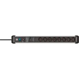 Brennenstuhl Premium-Protect-Line stekkerdoos 8-voudig met overspanningsbeveiliging stekkerdoos Zwart/aluminium