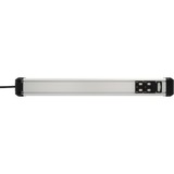 Brennenstuhl Premium-Protect-Line stekkerdoos 8-voudig met overspanningsbeveiliging stekkerdoos Zwart/aluminium