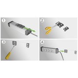 Brennenstuhl Premium-Protect-Line stekkerdoos 8-voudig met overspanningsbeveiliging stekkerdoos Zwart/aluminium