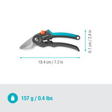 GARDENA Snoeischaar PremiumCut voor vers hout met bypass-snede Grijs/turquoise, 22 mm snoeidiameter