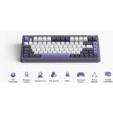 Iqunix OG80 Lavandin Wireless Mechanical Keyboard, gaming toetsenbord Lavendel, US lay-out, Cherry MX Red, 80% (TKL), Hot-swappable, PBT, 2.4GHz | Bluetooth 5.1 | USB-C