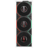 Lian Li UNI FAN TL LCD FLEX 120 Wireless RGB case fans Zwart, 3 stuks, 124 x 120 x 28 mm, PWM, 3 stuks