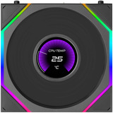 Lian Li UNI FAN TL LCD FLEX 120 Wireless RGB case fans Zwart, 3 stuks, 124 x 120 x 28 mm, PWM, 3 stuks