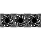 Lian Li UNI FAN TL LCD FLEX RGB case fans Zwart, 3 stuks, 124 x 120 x 28 mm, PWM