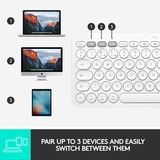 Logitech K380 for Mac Multi-Device Bluetooth Keyboard - Wit, toetsenbord Wit, US lay-out, Bluetooth
