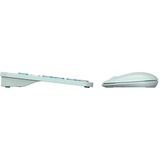 Qware Florence Draadloze Combo desktopset Lichtgroen, EU lay-out (QWERTY), Scissor switches, 80% (TKL)	, 1200 DPI, 2,4 GHz USB | Bluetooth