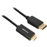 Sharkoon Adapterkabel Displayport 1.2 > HDMI 4K Zwart, 1 meter