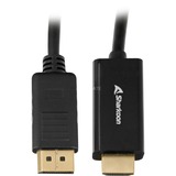 Sharkoon Adapterkabel Displayport 1.2 > HDMI 4K Zwart, 1 meter