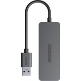 Sitecom USB-A naar 2x USB-A + 2x USB-C usb-hub Grijs