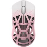 WLMouse Beast X Max V2 Wireless Gaming Mouse - Pink/White Roze/wit, 50 - 50.000 dpi, 8K, 2.4GHz / USB-C