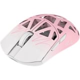 WLMouse Beast X Max V2 Wireless Gaming Mouse - Pink/White Roze/wit, 50 - 50.000 dpi, 8K, 2.4GHz / USB-C