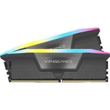 Corsair Vengeance RGB 64 GB DDR5-5600 (2x 32 GB) werkgeheugen Grijs, CMH64GX5M2D5600Z40, UDIMM, XMP, EXPO