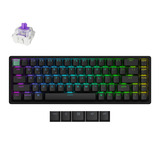Keychron K6 HE-J1 RGB mechanisch toetsenbord Zwart, US lay-out (QWERTY), Gateron Double-Rail Magnetic Nebula, 65%, RGB leds, Cherry Double-shot PBT, hot swap, USB-C | 2.4 GHz | Bluetooth 5.1
