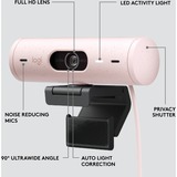 Logitech Brio 500 Full HD Webcam Roze/zwart, 1080p/30fps, 720p/60fps