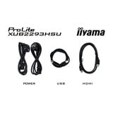 iiyama ProLite XUB2293HSU-B7 21.5" monitor Zwart, 100 Hz, HDMI, DisplayPort, Audio, USB