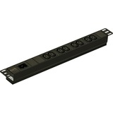 APC Easy Basic Rack PDU, 16A, 230V, (8)C13 Zwart, 8x C13, 1U, EPDU1016B