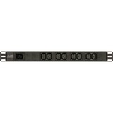 APC Easy Basic Rack PDU, 16A, 230V, (8)C13 Zwart, 8x C13, 1U, EPDU1016B