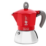 Bialetti Moka Induction 6944 espressomachine Rood/zilver, 4-kops