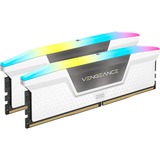 Corsair 32 GB DDR5-6200 Kit werkgeheugen Wit, CMH32GX5M2B6200C36W, Vengeance RGB, XMP 3.0